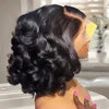 200% Density Loose Wave 13x4 Frontal Short Bob Wigs 100% Remy Human Hair Natural Black 4x4 Closure Body Wave Bob Wigs for Women