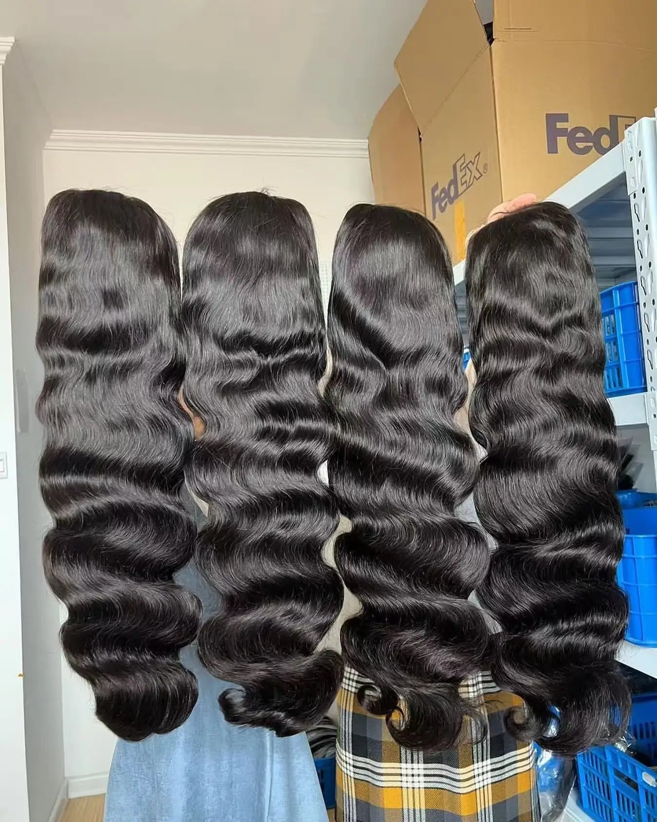Wholesale Long Raw Wigs Frontal Human Hair Wigs Burmese Hair Body Wave Bone Straight Wigs for Black Women