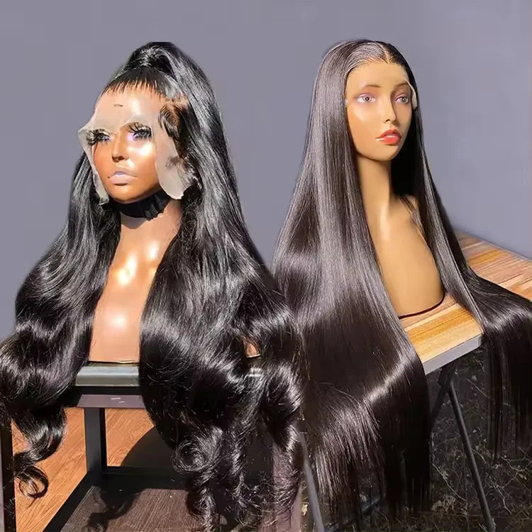 Raw Indian Hair PrePlucked 13x6 Glueless HD Lace Frontal Human Hair Wig Body Wave Curl 13x4 Lace Front Remy Hair Wig Vendor