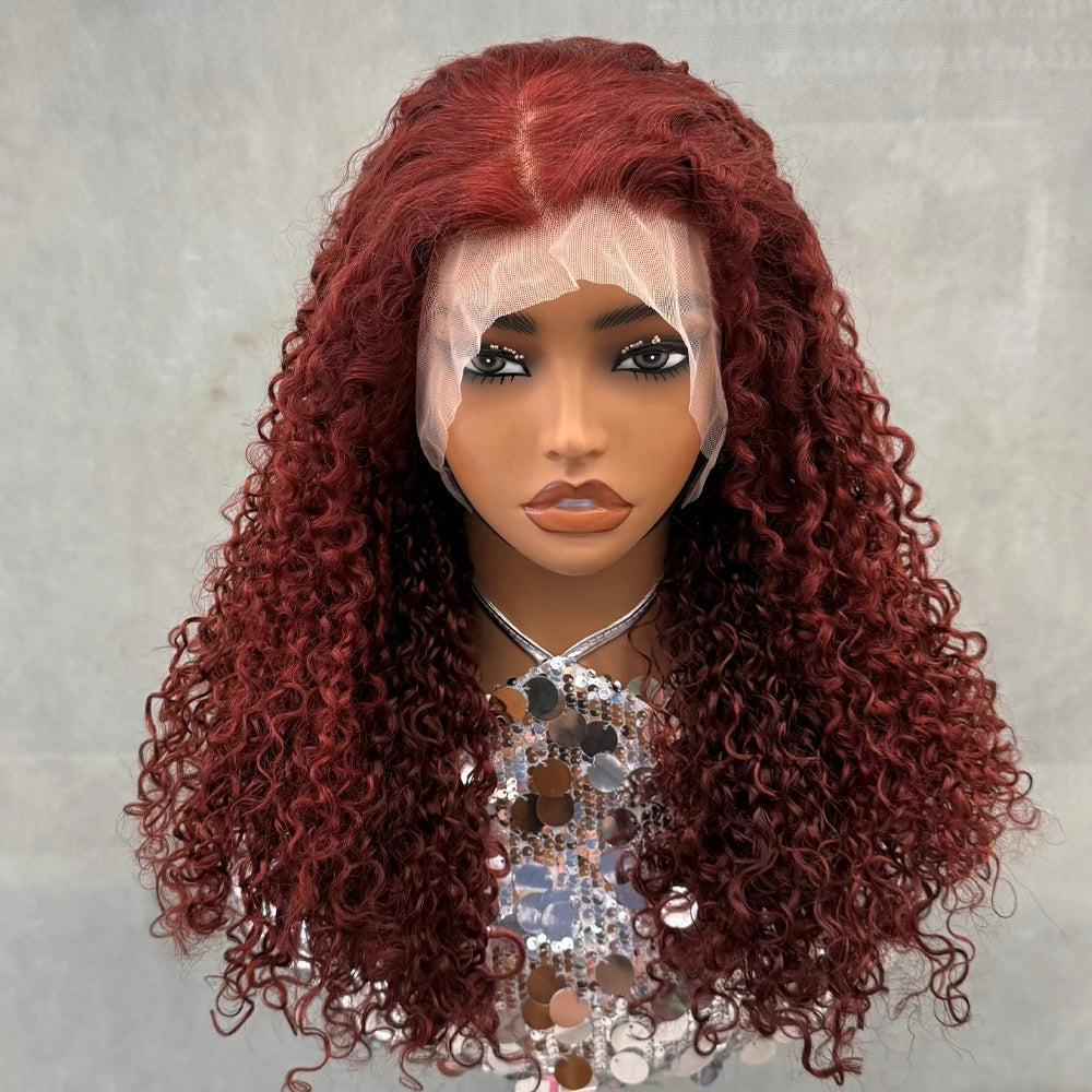 Custom Raw Highlight Lace Front Wig Brazilian  Pixie Curls Wig